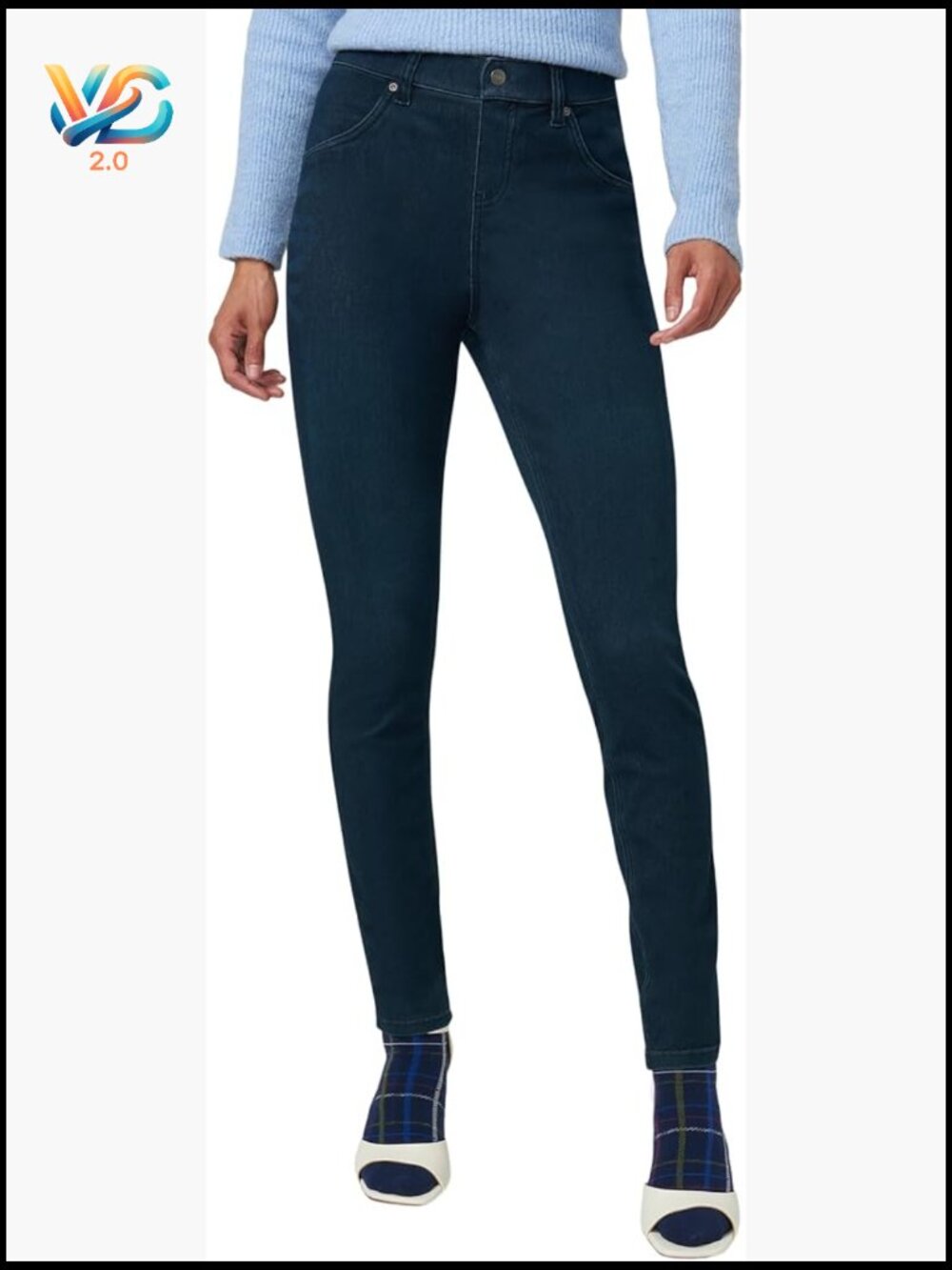 Ultra Soft High Waist Denim Leggings with Pockets